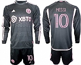 Men's Inter Miami CF #10 Lionel Messi 2023-24 Black Away Soccer Jersey Suit,baseball caps,new era cap wholesale,wholesale hats